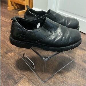 Ugg Australia Men’s Slip On Leather Loafers Size 12 Color Black